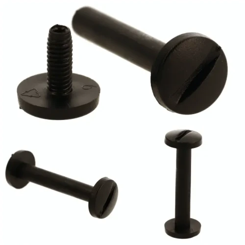 Śruba Nit 45mm plastikowe Czarne 20szt Nity skręcane