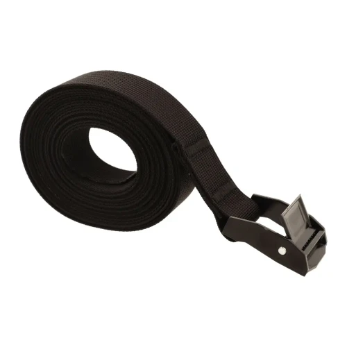 Pas Mocujący 25mm x 150cm Klamra Samozacisk Czarna 250kg Taśma POLIAMIDOWA