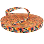 25 mm breites Trägerband mit „FRUITS“-Motiv, Sublimationsdruck, Lanyard, Halsband