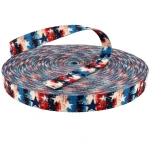 25 mm breites Trägerband mit Sternenmotiv – Sublimationsdruck für Lanyards und Halsbänder