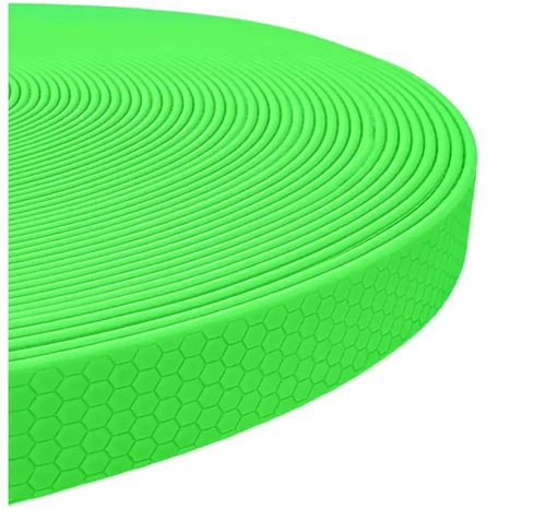Taśma na Smycze Obroże Kantary 16mm PCV wodoodporna Hexa Neon Zielony
