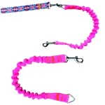 Stoßdämpfer für Hundeleinen – ROSA NEON, klassische Sportleine