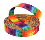 15 mm breites Trägerband mit Sublimationsdruck „Regenbogen“  4 m