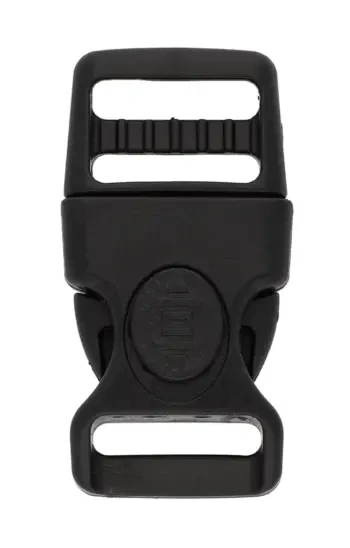 Klamra plastikowa 16mm x 44mm Czarno/Czarna 3 blokada 10szt