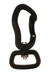 25-mm-Aluminiumkarabiner, SCHWARZ, Belastbarkeit 400 kg, Karabiner für Leinen 