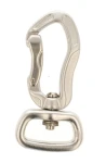 25-mm-Aluminiumkarabiner, silberfarben, Belastbarkeit 400 kg, Karabiner für Leinen 