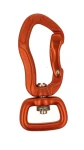 20-mm-Aluminiumkarabiner, kupferfarben, Belastbarkeit 400 kg, Karabiner für Leinen