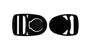 Kunststoffklammer 20 mm, drehbar, schwarz, 10 Stück