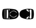 Kunststoffklammer 30 mm, drehbar, schwarz, 10 Stück