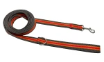 Klassische Hundeleine für Spaziergänge – robust, bequem, graphit, orange, rot