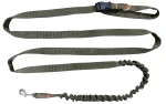 Hundeleine mit Stoßdämpfer, 380 cm, KHAKI, verstellbar, HandsFree, hergestellt in Polen