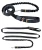 Smycz dla Psa z Amortyzatorem 380cm CZARNA Regulowana HandsFree Made in Poland