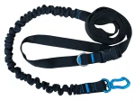 Leine mit Stoßdämpfer, 380 cm, SCHWARZ, verstellbar, sportlich, 400 kg, HandsFree