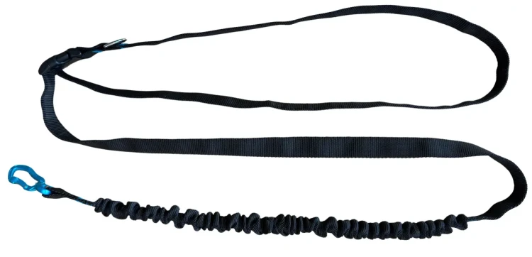 Smycz z Amortyzatorem 380cm CZARNA Regulowana Sportowa 400kg HandsFree