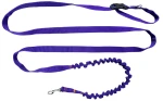 Hundeleine mit Stoßdämpfer, 480 cm, VIOLETT, verstellbar, HandsFree, hergestellt in Polen