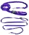 Smycz dla Psa z Amortyzatorem 480cm FIOLET Regulowana HandsFree Made in Poland