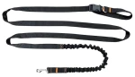 Hundeleine mit Stoßdämpfer, 480 cm, SCHWARZ, verstellbar, HandsFree, hergestellt in Polen