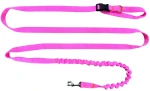 Hundeleine mit Stoßdämpfer, 480 cm, NEON-ROSA, verstellbar, HandsFree, hergestellt in Polen