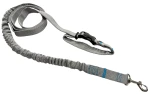 Hundeleine mit Stoßdämpfer, 280 cm, aschgrau, verstellbar, sportlich