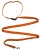 Smycz dla Psa z Amortyzatorem 280cm ORANGE Regulowana Sportowa