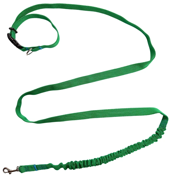 Smycz dla Psa z Amortyzatorem 380cm ZIELONA Regulowana HandsFree Made in Poland
