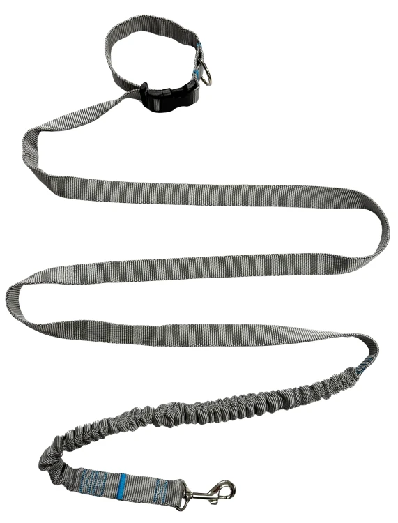 Smycz dla Psa z Amortyzatorem 480cm POPIEL Regulowana HandsFree Made in Poland