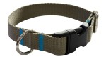 Hundehalsband 2,5 cm mit Schnalle, verstellbar, olivgrün, Zepnij