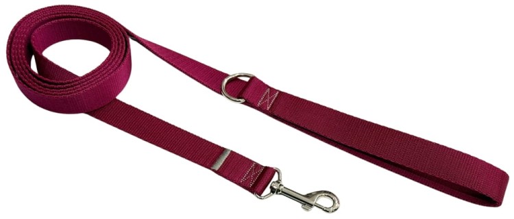 Smycz dla Psa Tradycyjna 2 cm Bordo Zepnij