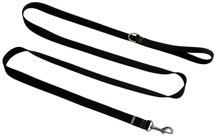 Smycz dla Psa Tradycyjna 2,5 cm Czarna Zepnij
