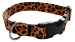 Hundehalsband 2,5 cm mit Schnalle, verstellbar, Panther-Motiv, zum Schließen