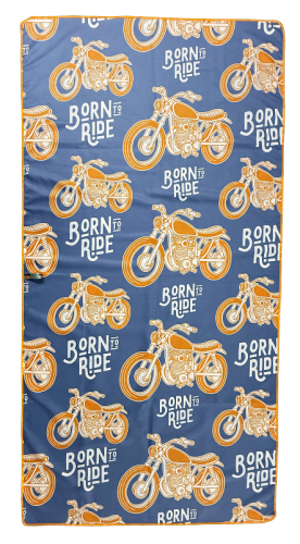 Ręcznik szybkoschnący z mikrofibry DUŻY 80×150 cm MOTO RETRO Zepnij