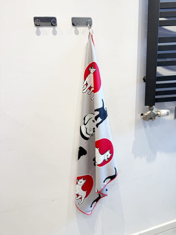 Ręcznik szybkoschnący z mikrofibry DUŻY 80×150 cm DOGSICON Zepnij