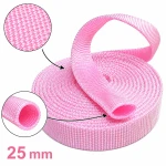 Rohrband 25 mm, Polypropylen, rosa, 5 m