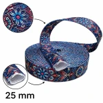25-mm-Rohrband mit ETNO-MANDALA-Motiv – Sublimationsdruck – Tunnelband