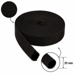 Rohrband 25 mm, Polypropylen, schwarz, 5 m