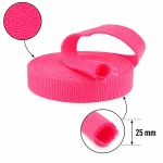 Rohrband 25 mm, Polypropylen, Neonrosa, 5 m