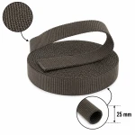 Rohrband 25 mm, Tunnelausführung, Polypropylen, Graphit, 5 m