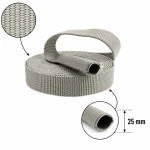 Rohrband 25 mm, Polypropylen, hellgrau, 5 m, Tunnelprofil