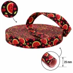 25-mm-Rohrband mit Wassermelonen-Motiv – Sublimationsdruck – Tunnelband