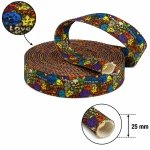 Rohrband mit „DREAM PARTY“-Motiv, 25 mm, Sublimationsdruck, Tunnelband