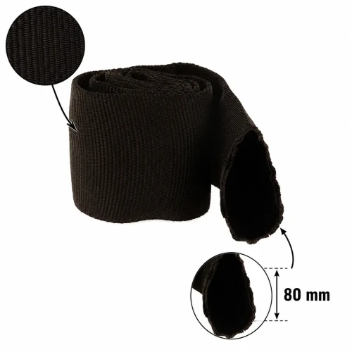 Taśma Rurowa 80mm Tunelowa Polipropylen Czarna
