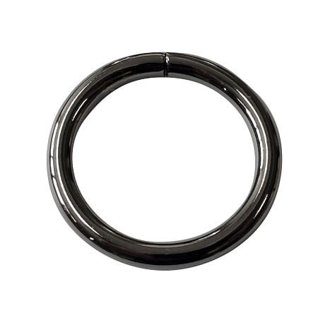 Kółko metalowe drut 5mm fi38 Czarny nikiel 5szt