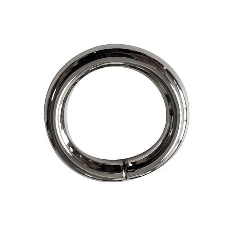Kółko metalowe drut 6mm fi25 Nikiel błysk 5szt