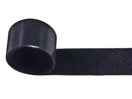 Dwustronna Taśma Rzep 25mm Czarna Niska