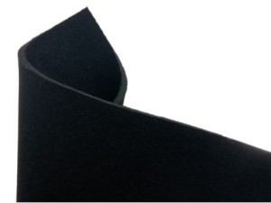 Neopren-Schaumstoff, 120 cm, schwarz, 2,5 mm