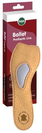 Wkładki profilaktyczne 3/4 Kaps BALLET – na płaskostopie poprzeczne, skóra owcza, pelota, miękkie przodostopie