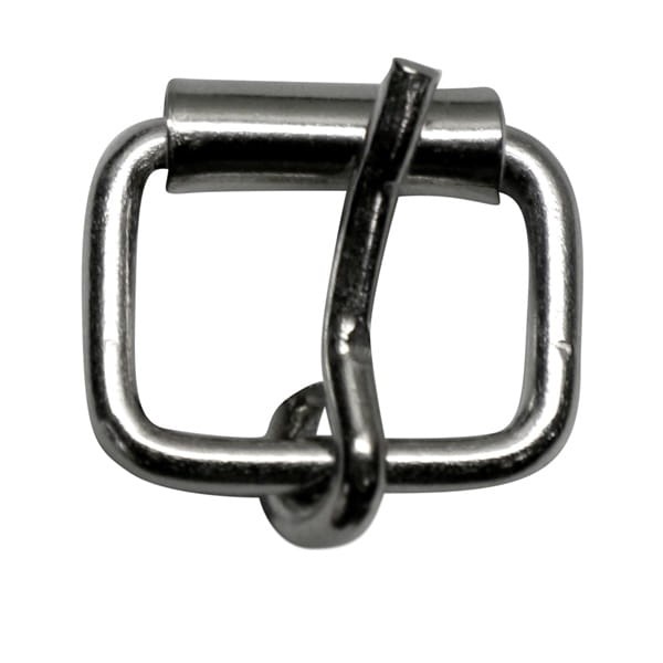 Klamra Sprzączka Rymarska z rolką 16 mm  Metalowa 10 szt