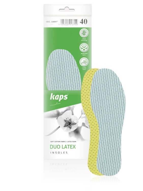 Komfortowe wkładki higieniczne do butów Duo Latex KAPS
