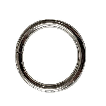 Kółko metalowe drut 6mm fi38 Nikiel błysk 5szt