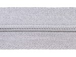 Reißverschlussband mit 5 Spiralen, silberfarben, 1 m + 1 Stück